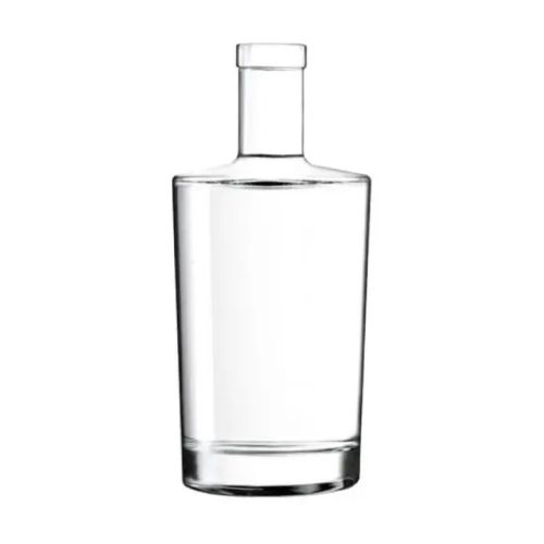 Glazen fles Neos 0,7 liter zonder kurksluiting in recht vooraanzicht, transparant en cilindervormig. Glazen fles Neos 0,7 liter zonder kurksluiting in recht vooraanzicht, transparant en cilindervormig.