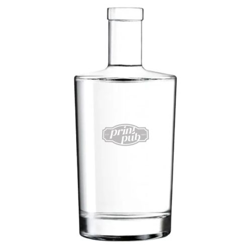 Gravure van PrintPub-logo op voorzijde van Neos fles 1,0 liter van glas met kurksluiting. Gravure van PrintPub-logo op voorzijde van Neos fles 1,0 liter van glas met kurksluiting.