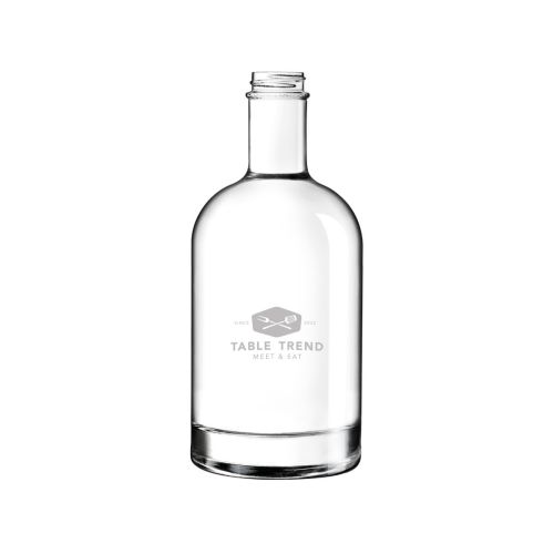 Gravure van TableTrend-logo op voorzijde van Fles Oslo 0,5 liter glazen fles. Gravure van TableTrend-logo op voorzijde van Fles Oslo 0,5 liter glazen fles.
