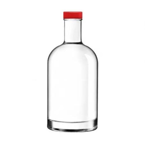 Fles Oslo 0,7 liter in vooraanzicht met roden dop of bedrukking zichtbaar. Fles Oslo 0,7 liter in vooraanzicht met roden dop of bedrukking zichtbaar.