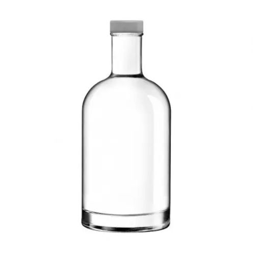 Fles Oslo 0,7 liter in vooraanzicht met zilveren dop of bedrukking zichtbaar. Fles Oslo 0,7 liter in vooraanzicht met zilveren dop of bedrukking zichtbaar.