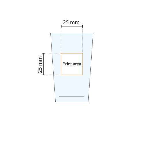 Technical illustration shows the pressure area on the glass Conique 8 cl. Technical illustration shows the pressure area on the glass Conique 8 cl.