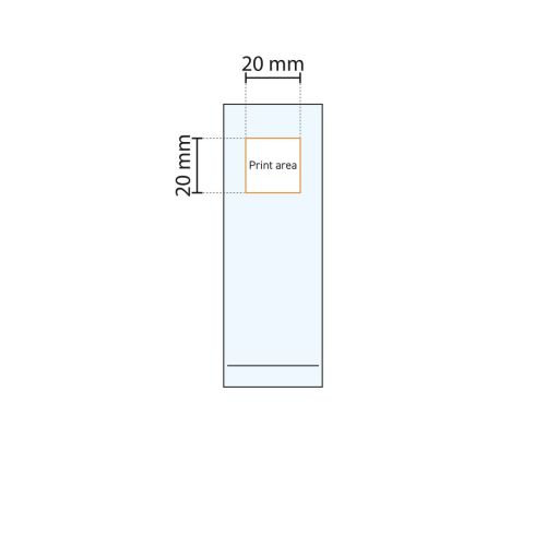 Technical working drawing indicating the pressure area on Islande Longdrink glass 17 cl .