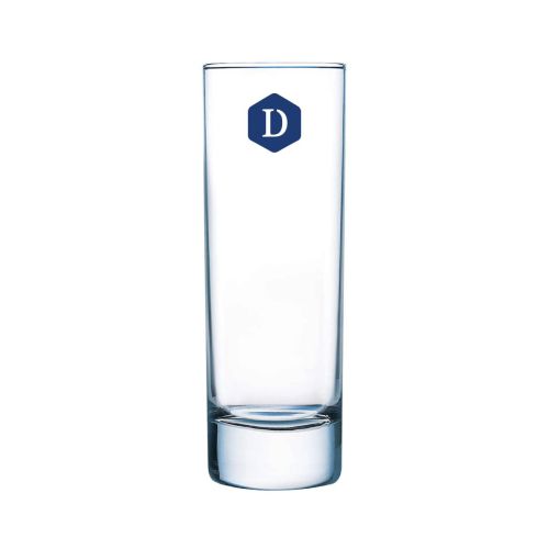 Islande glass 31 cl with printed DailyDrinks logo in one colour on the glass wall.