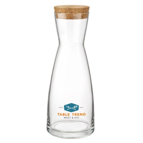 Ypsilon carafe 1 litre with multicoloured printed TableTrend logo on the front of the glass. Ypsilon carafe 1 litre with multicoloured printed TableTrend logo on the front of the glass.