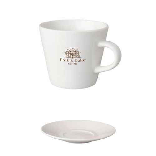 Coffee Neo Budgetline white 19 cl. SET with single-colour CorkColor logo printed on the front. with single-colour CorkColor logo printed on the front.