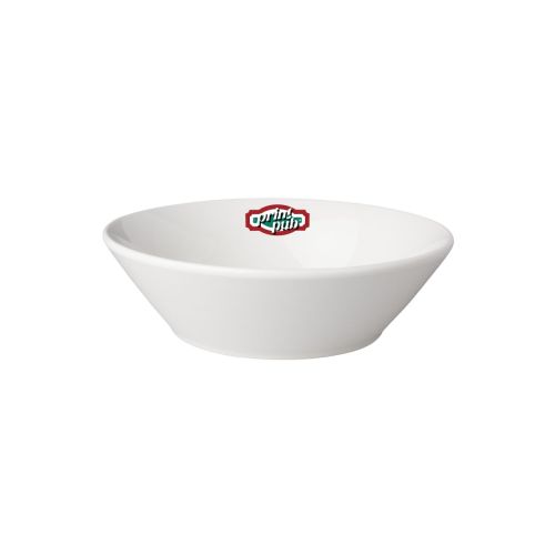 Bowl Mammoth Neo Budgetline porcelain 15.5 cm with multicoloured PrintPub logo on the front view. Bowl Mammoth Neo Budgetline porcelain 15.5 cm with multicoloured PrintPub logo on the front view.