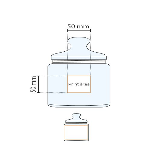 Printing candy jar Big Club 1.50 litres Printing candy jar Big Club 1.50 litres