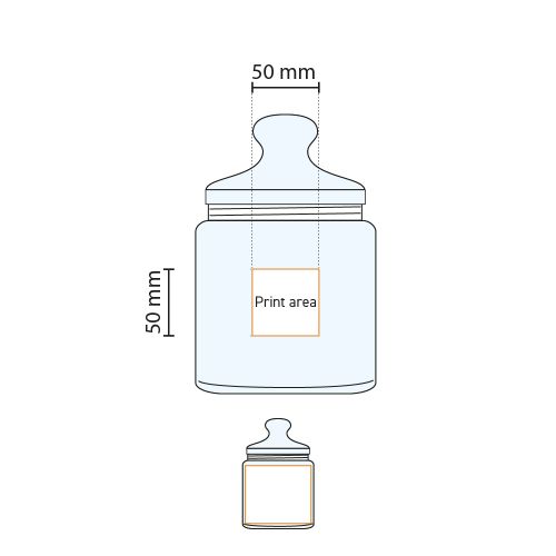 Snoeppot Big Club 2,0 liter bedrukken Snoeppot Big Club 2,0 liter bedrukken