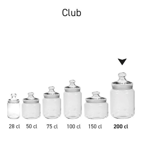 Snoeppot Big Club 2,0 liter bedrukken Snoeppot Big Club 2,0 liter bedrukken