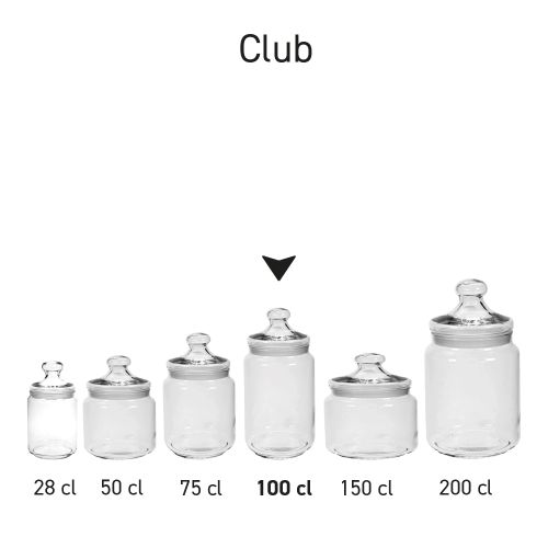 Snoeppot Club 1,00 liter bedrukken Snoeppot Club 1,00 liter bedrukken