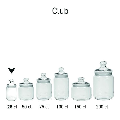 Snoeppot Club smal 0,28 liter bedrukken Snoeppot Club smal 0,28 liter bedrukken