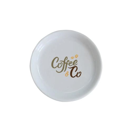 Theezakhouder rond wit 85 mm bedrukken