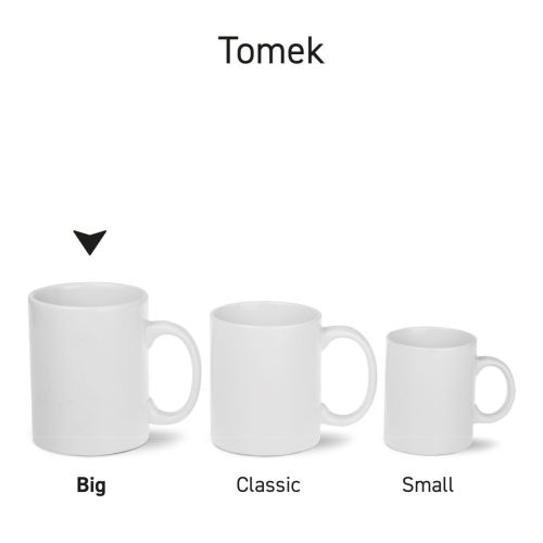 Multiple Tomek mugs presented side by side as a uniform product series. Multiple Tomek mugs presented side by side as a uniform product series.