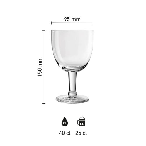 Trappist glass 25 cl. tap size with print