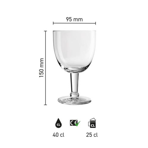 Trappist glass 33 cl. tap size with print
