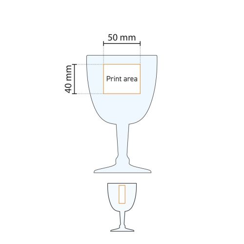 Technical working drawing of the 33 cl. draft gauge glass with areas for printing or engraving. Technical working drawing of the 33 cl. draft gauge glass with areas for printing or engraving.