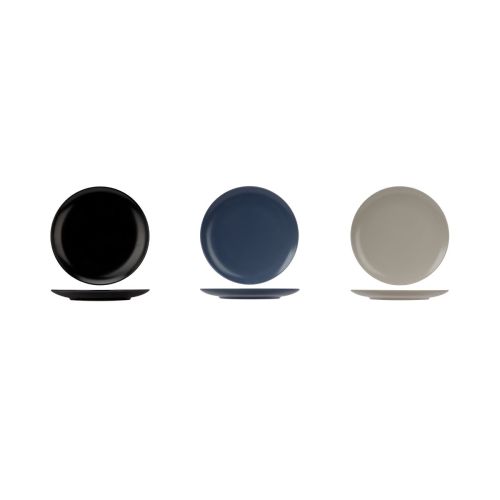 Overview of available colour variations of Venus plate 26 cm porcelain.