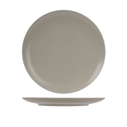 Ivory porcelain Venus plate 26 cm with round shape, shown in front view.