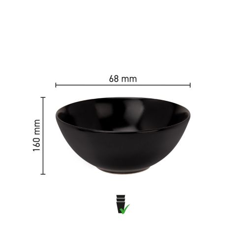 Detailed infographic shows height and diameter of Venus bowl 16 cm with scale. Detailed infographic shows height and diameter of Venus bowl 16 cm with scale.