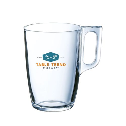 TableTrend-logo in meerdere kleuren op het Voluto glas 32 cl. vooraanzicht. TableTrend-logo in meerdere kleuren op het Voluto glas 32 cl. vooraanzicht.