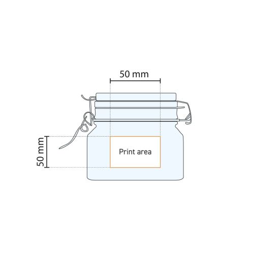 Technical working drawing shows pressure area on Fido weck jar round glass of 0.2 litres. Technical working drawing shows pressure area on Fido weck jar round glass of 0.2 litres.
