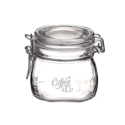 Weck jar Fido 0.5 litre square with print