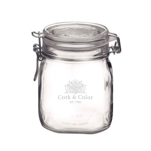 Weck jar Fido 0.75 litre square with print