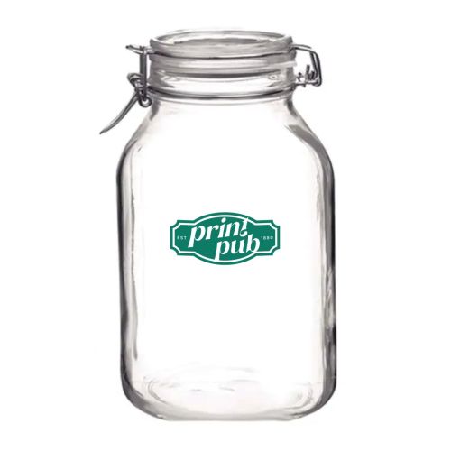 Weck jar Fido 1.5 litres square with print
