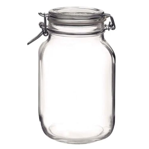 Weck jar Fido 2 litres square with print
