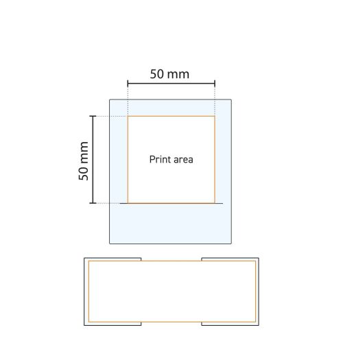 Technische werktekening met aanduiding van het drukgebied op het whiskyglas 20 cl. Technische werktekening met aanduiding van het drukgebied op het whiskyglas 20 cl.