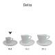 Delta Espresso 8 cl. SET with print