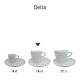 Delta Coffee 16 cl. SET with print