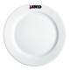 Plate wide rim white 28 cm. with print