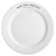 Bord brede rand wit 30,5 cm. bedrukken