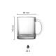 London Glass Mug 32 cl. with print