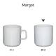 Margot mok zonder oor wit 20 cl. bedrukken