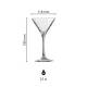 Martini cocktail glass 21 cl. with print