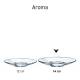 Aroma dish glass 14 cm. with print
