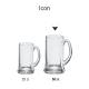 Beer mug Icon 50 cl. tap size with print