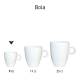 Bola Espresso Cup high white 9 cl. with print