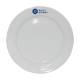 Bord brede rand wit 26,5 cm. bedrukken