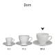 Dom Cappuccino white 20 cl. SET with print