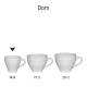 Dom Espresso Cup white 8 cl. with print
