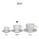 Dom Coffee white 15 cl. SET with print