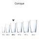 Glass Conique 28 cl. with print