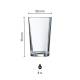 Glass Conique 8 cl. with print