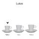 Lukas Espresso white 7.5 cl SET with print