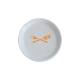 Tea bag holder round white 85 mm with print