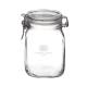 Weck jar Fido 1 litre square with print